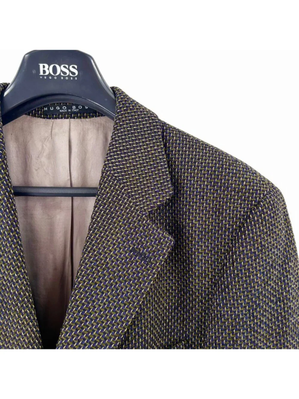 HUGO BOSS MEN'S ITALIAN MADE BLACK BLUE OLIVE BEIGE TWEED SPORT COAT BLAZER JKT